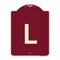 Signmission Designer Series Sign W/ Letter L, Burgundy Heavy-Gauge Aluminum Sign, 24" x 18", BU-1824-22942 A-DES-BU-1824-22942 - alternate 1